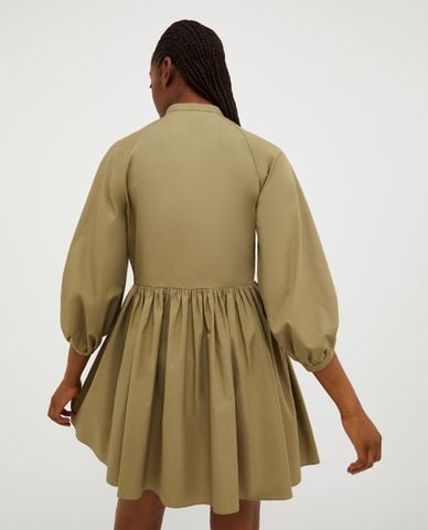  MAX&Co. - Đầm xếp li mini cổ tròn tay dài phối nút Ottano 