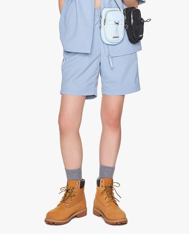  NERDY - Quần short unisex ống rộng lưng thun NY Woven 
