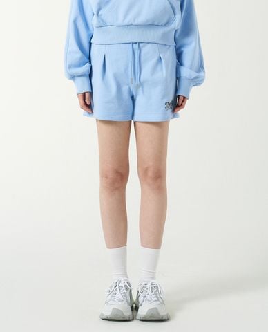  NERDY - Quần short nữ ống rộng lưng thun Cursive Logo 