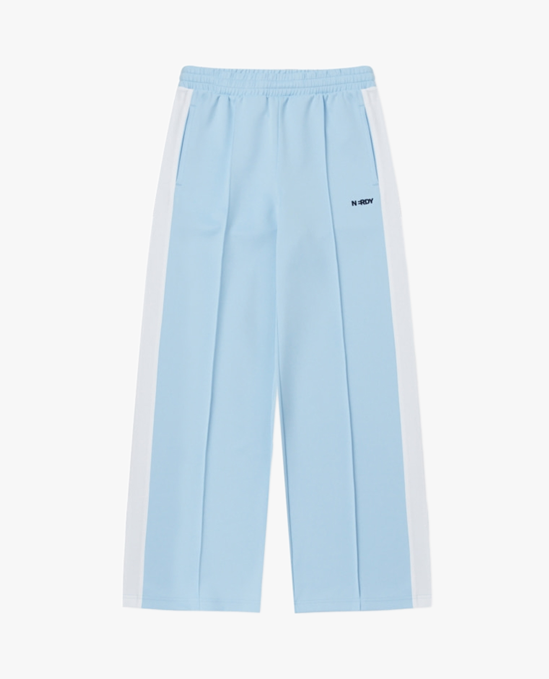 NERDY - Quần dài nữ ống rộng lưng thun Color Block Track