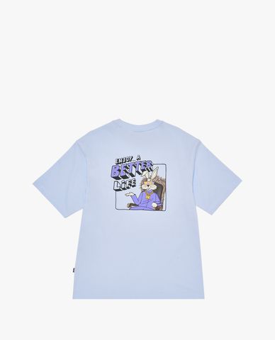  NERDY - Áo thun unisex cổ tròn tay ngắn Back Rabbit 