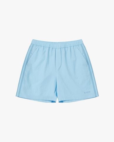  NERDY - Quần short unisex ống rộng lưng thun Seersucker 