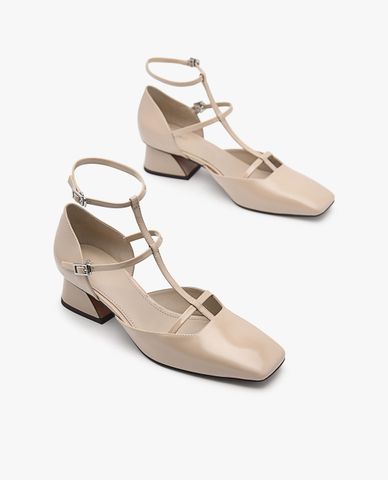  PEDRO - Giày cao gót nữ bít mũi đế trụ hiện đại 