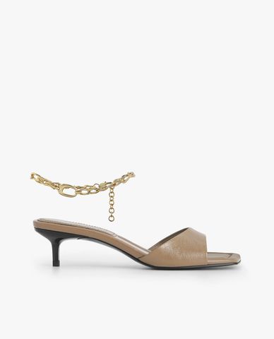  PEDRO - Giày sandals cao gót nữ quai ngang hở mũi Chain Strap 