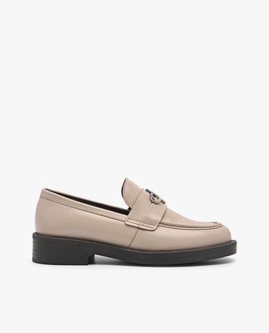  PEDRO - Giày lười nữ đế thấp mũi tròn Icon Leather Loafers 