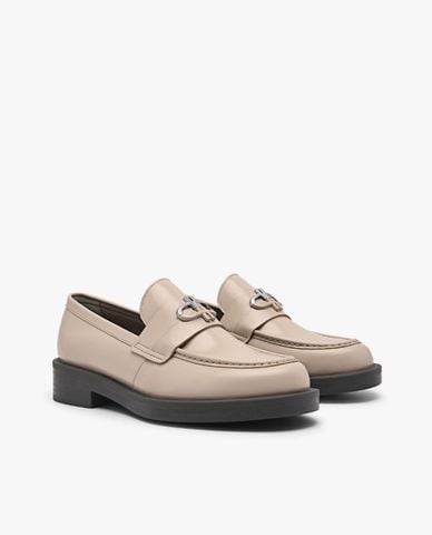  PEDRO - Giày lười nữ đế thấp mũi tròn Icon Leather Loafers 