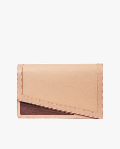  PEDRO - Túi đeo vai phối chi tiết gỗ Front Flap 