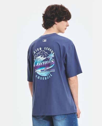  MLB - Áo thun unisex tay ngắn Summer Vintage-Washing Graphic 