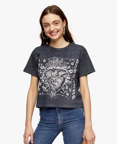  TOPSHOP - Áo thun nữ cổ tròn tay ngắn Smashing Pumpkins By And Finally 