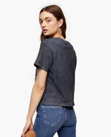  TOPSHOP - Áo thun nữ cổ tròn tay ngắn Smashing Pumpkins By And Finally 