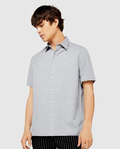  Áo sơ mi nam tay ngắn Grey Melange 