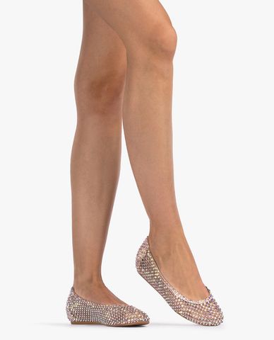  LE SILLA - Giày búp bê nữ mũi tròn đính đá Gilda 