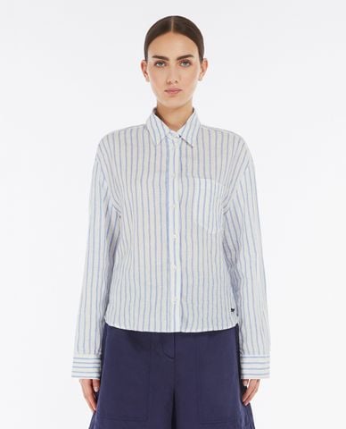  WEEKEND MAX MARA - Áo sơ mi nữ tay dài kẻ sọc Nolana 