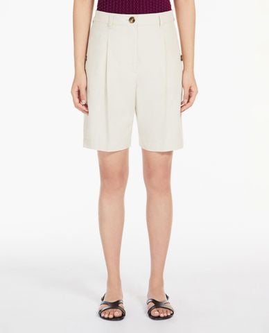  WEEKEND MAX MARA - Quần short ống đứng phối nút thời trang 