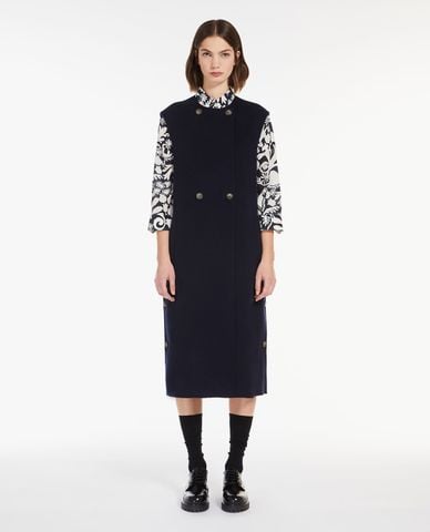  WEEKEND MAX MARA - Đầm sát nách midi cổ tròn cá tính phối nút Stecca 