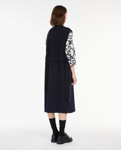  WEEKEND MAX MARA - Đầm sát nách midi cổ tròn cá tính phối nút Stecca 