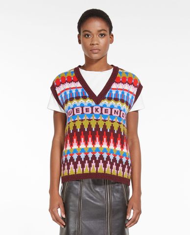  WEEKEND MAX MARA - Áo khoác gilet nữ cổ V Aligi 