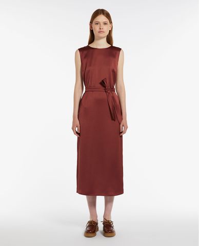  WEEKEND MAX MARA - Đầm sát nách midi xẻ tà phối thắt lưng Baiardo 