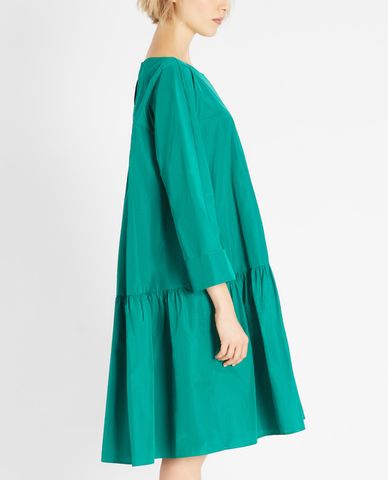  WEEKEND MAX MARA - Đầm midi cổ thuyền tay dài Cotton Taffeta 