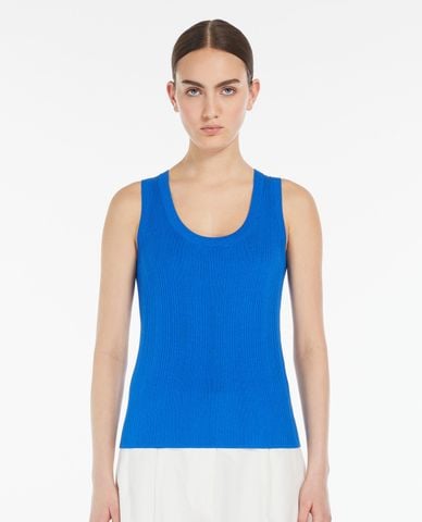  WEEKEND MAX MARA - Áo sát nách cổ tròn phom ôm Ceylon 