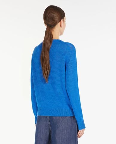  WEEKEND MAX MARA - Áo sweatshirt cổ tròn tay dài bo viền Atzeco 