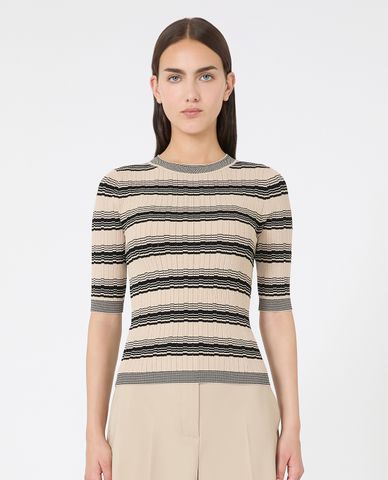  WEEKEND MAX MARA - Áo dệt kim nữ cổ tròn tay lỡ Ieda 