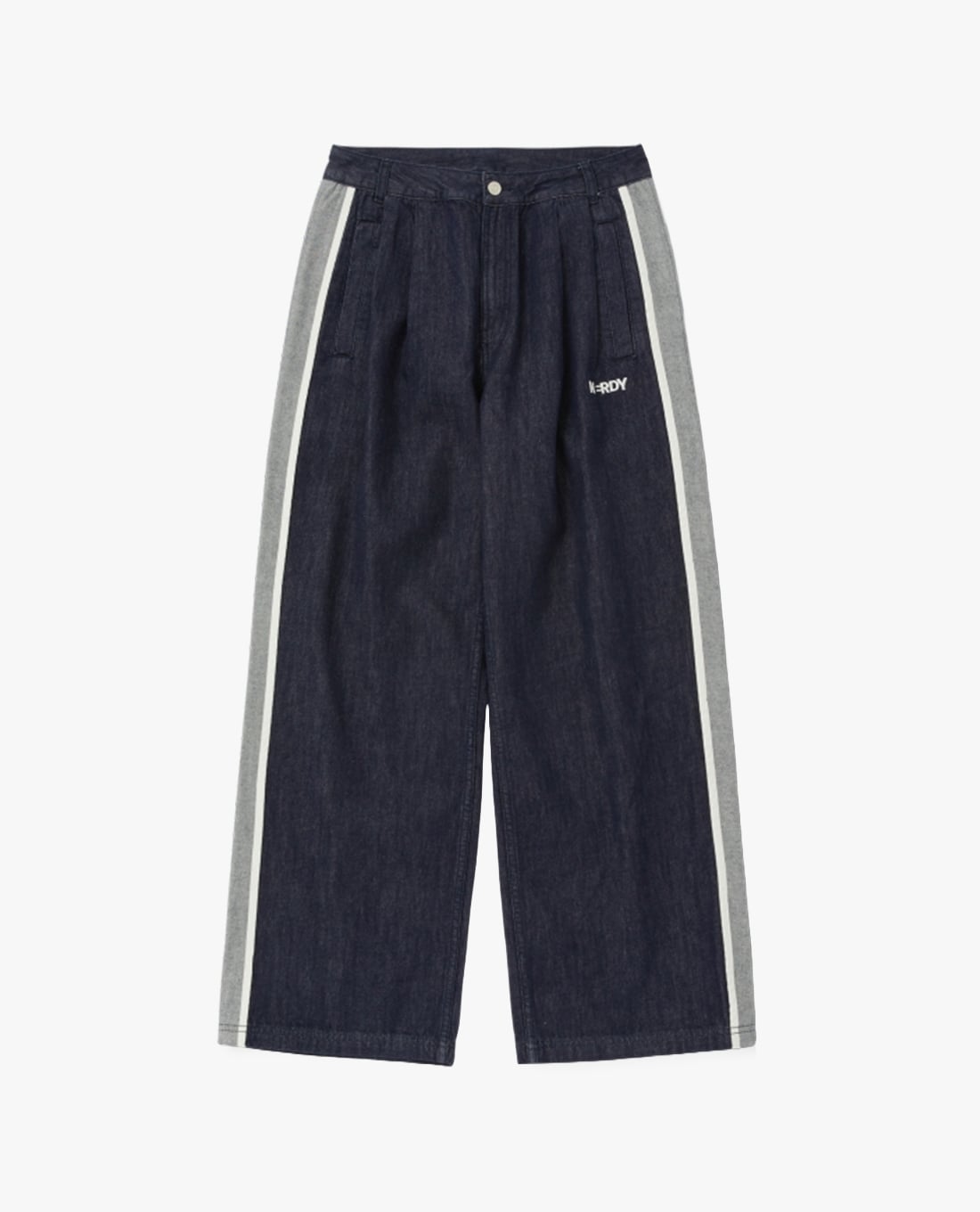 NERDY - Quần jeans unisex ống rộng Side Line