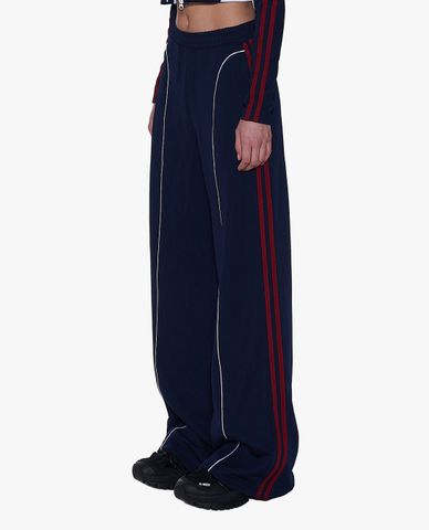  NERDY - Quần dài nữ ống rộng lưng thun Color Block 