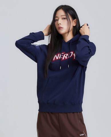  NERDY - Áo hoodie unisex tay dài phối mũ Zigzag Logo 