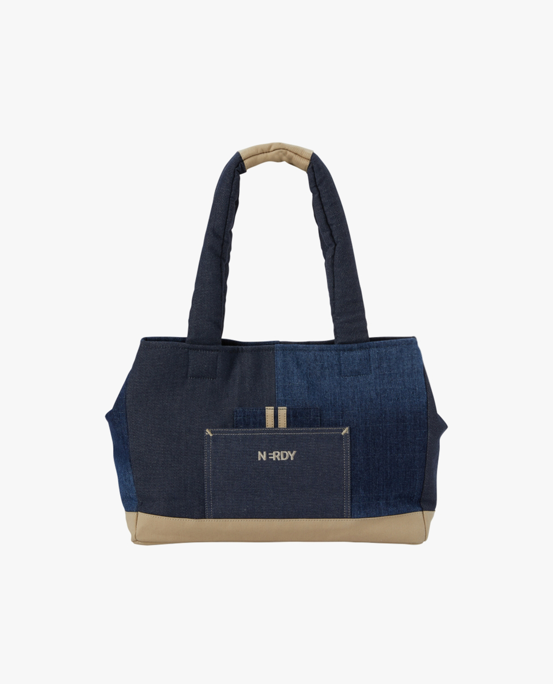 NERDY - Túi tote unisex phom chữ nhật Denim Mix