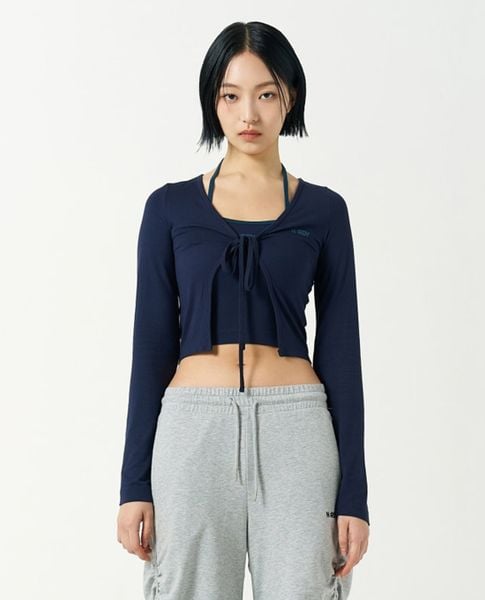  NERDY - Áo croptop nữ tay dài Two Piece 