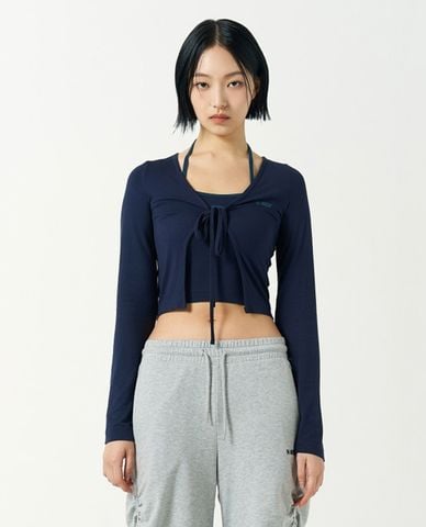  NERDY - Áo croptop nữ tay dài Two Piece 