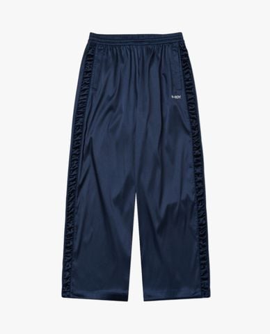  NERDY - Quần dài nữ ống rộng lưng thun Satin Track 