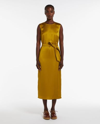  WEEKEND MAX MARA - Đầm sát nách midi xẻ tà phối thắt lưng Baiardo 