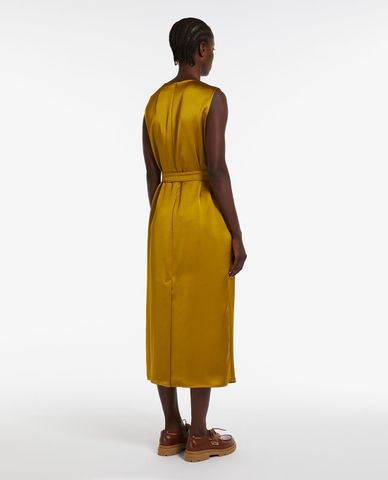  WEEKEND MAX MARA - Đầm sát nách midi xẻ tà phối thắt lưng Baiardo 