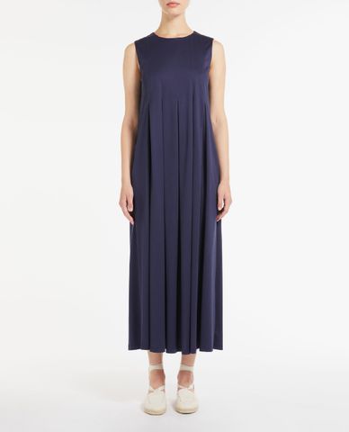  WEEKEND MAX MARA - Đầm maxi sát nách cổ tròn xếp li Ago 