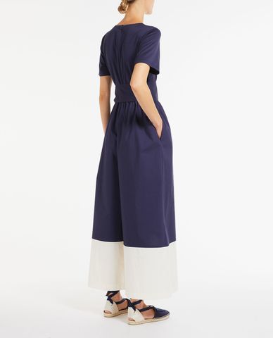  WEEKEND MAX MARA - Jumpsuits nữ cổ V ngắn tay Cotton Jersey 