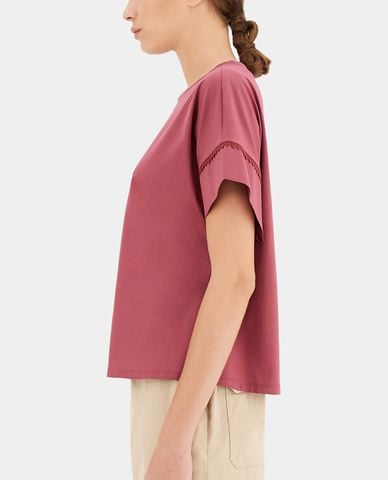  WEEKEND MAX MARA - Áo thun nữ tay ngắn cổ tròn Cotton Jersey 