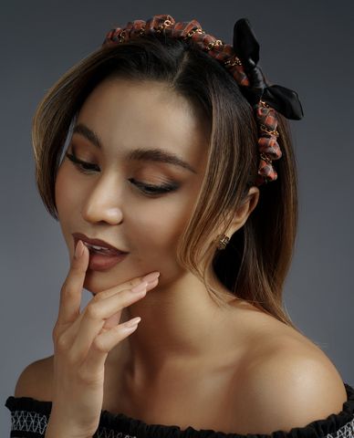  CECI - Băng đô nữ bọc vải phối nơ nữ tính 