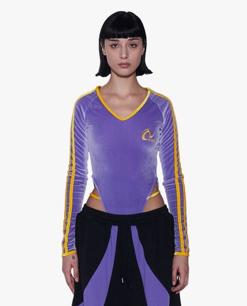  NERDY - Bodysuits nữ cổ V tay dài NY Velvet 