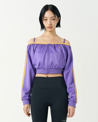  NERDY - Áo khoác croptop nữ hở vai NY 