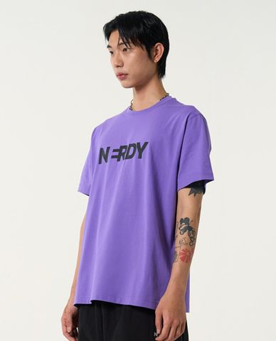  NERDY - Áo thun unisex cổ tròn tay ngắn Blank Big Logo 