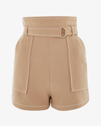  TOPSHOP - Quần shorts nữ phối thắt lưng Topstitching 