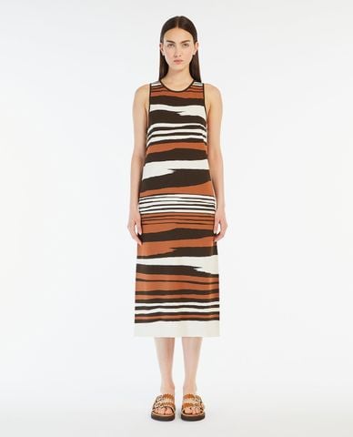  WEEKEND MAX MARA - Đầm sát nách midi cổ tròn Viscose 