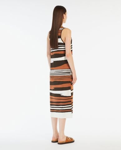  WEEKEND MAX MARA - Đầm sát nách midi cổ tròn Viscose 