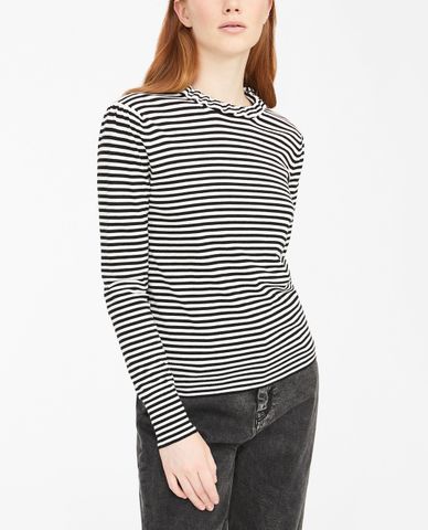  WEEKEND MAX MARA - Áo len nữ cổ tròn tay dài kẻ ngang thời trang 