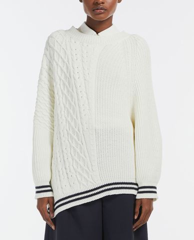  WEEKEND MAX MARA - Áo sweater nữ dài tay phom suông Eburnea 