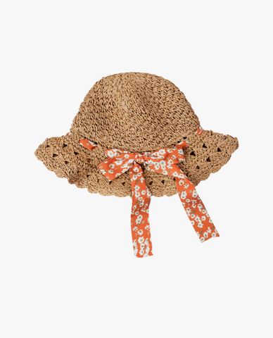  CECI - Nón bucket nữ đan móc phối nơ hoa nhí dễ thương 