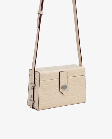  PEDRO - Túi đeo chéo nữ hình hộp chữ nhật Croc Effect Box 