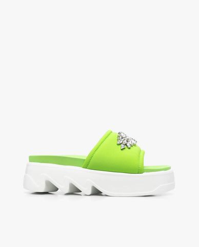  LE SILLA - Dép quai ngang nữ đính đá pha lê Poolside 